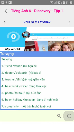 Tieng Anh 6 Discovery - Englis Screen 3