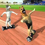HoverBoard dog surfer : dog Racing Game icon
