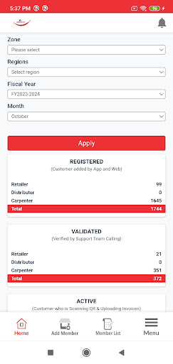 Android application Safedecor Sales screenshort