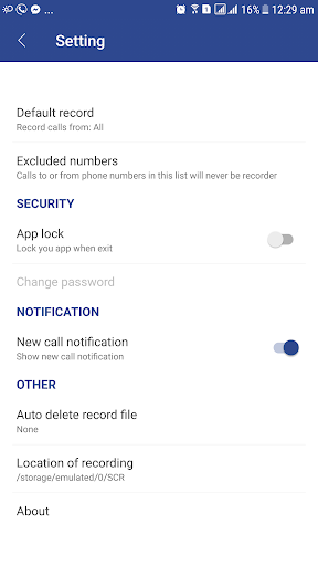 Smart Call Recorder - SCR Pro Screen 3