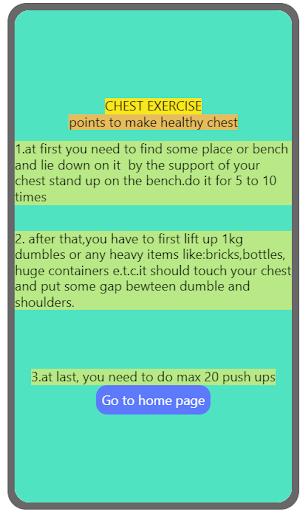 Android application Fitness App screenshort