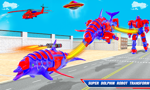 Space Robot Transform Dolphin Robot Games  screenshots 4