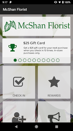 Android application McShan Florist screenshort