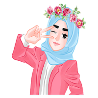 New Hijab girl Stickers 2020