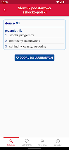Scots-Polish Dictionary Screen 2