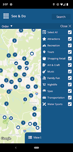 Screenshot of Explore Asheville