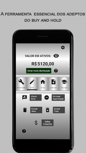Balanço de Carteira Ações FII Screen 3