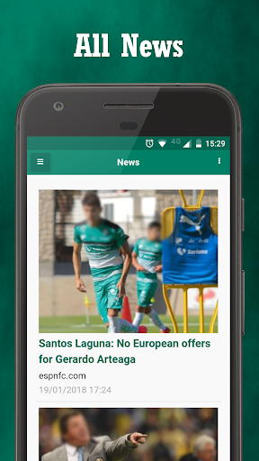 Android application Santos Club News screenshort