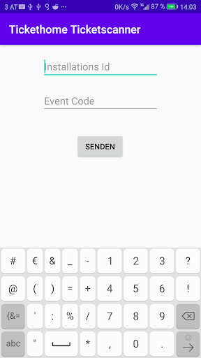 Android application Tickethome Ticketscanner screenshort