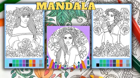 Princess Mandala Coloring Book