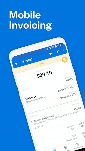 FreshBooks Invoicing App Screen 2