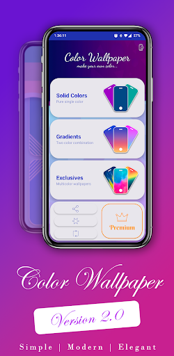 Android application Color Wallpaper Plus screenshort