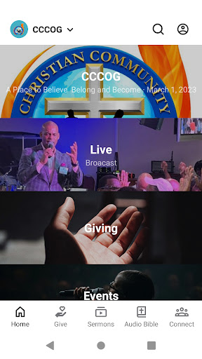 Android application Christian Community COG screenshort
