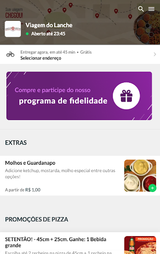 Android application Viagem do Lanche screenshort