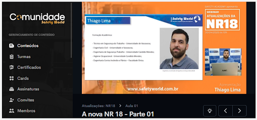 Comunidade Safety World Screen 2