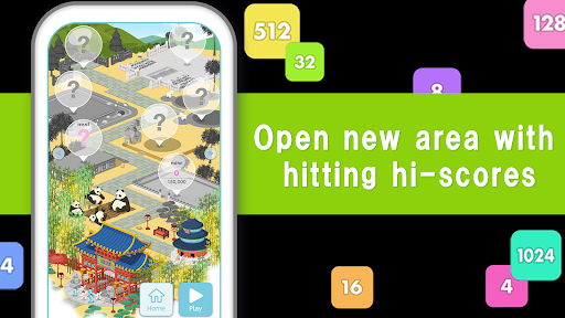 Android application Number drops with 2048 puzzle screenshort