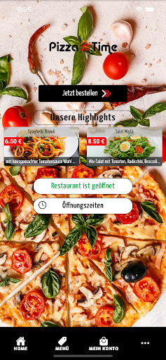 Android application Pizza Time Foodservice screenshort