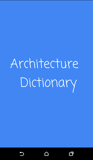 Architecture Dictionary