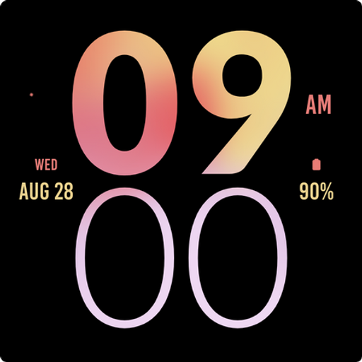 Lovely Large Watch Face Logo
