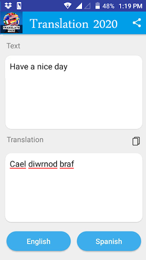 Welsh English Translator 2024 Screen 2
