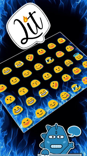 Fire Blue Neon Theme Screen 3