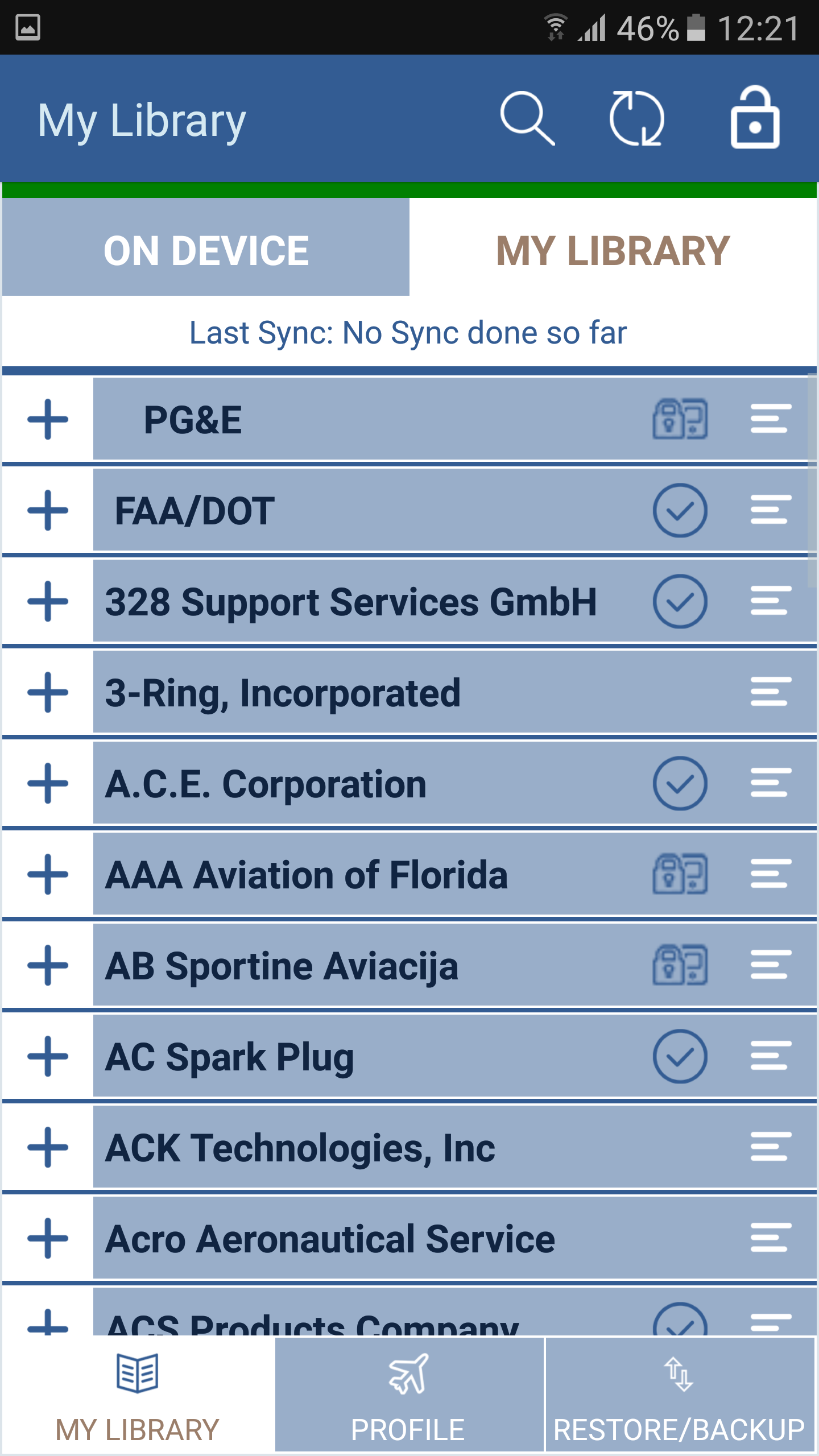Android application ATP Aviation Hub screenshort