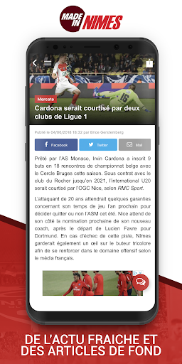 Android application Foot Nîmes screenshort