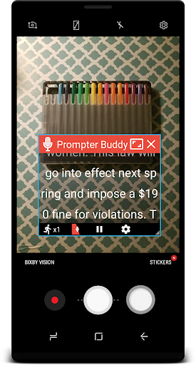 Android application Prompter Buddy - Easy use screenshort