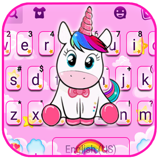 Cute Rainbow Unicorn Theme logo