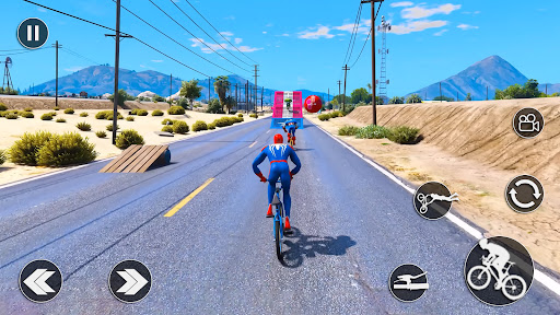 BMX Cycle Race Superhero Games Screen 3