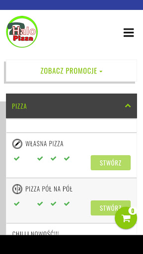 Android application Halo Pizza screenshort