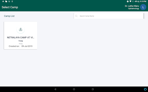 Android application EHNOTE Camp - for Health Camps screenshort