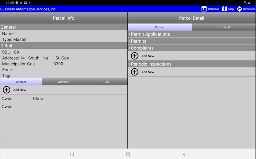 BAS Field Inspection Screen 3