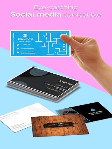 Screenshot of Business Card Maker, Templates
