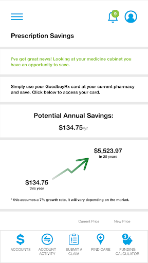 MBH Spending Account Screen 2