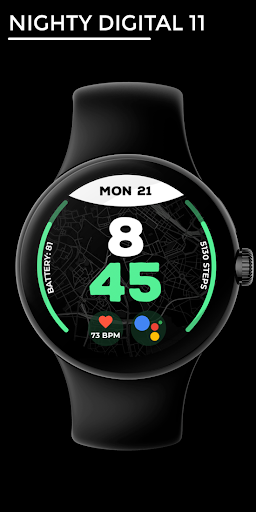 Android application Nighty Digital 11 - watch face screenshort