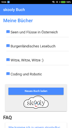 Android application skooly Buch screenshort