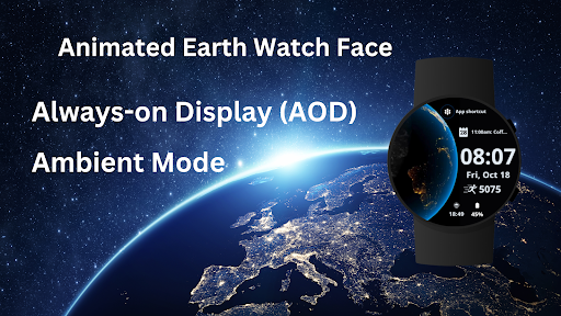 Animated Earth Watch Face screenshot 6