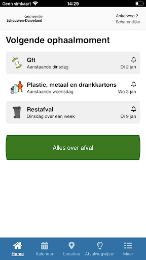 Afvalapp Schouwen-Duiveland Screen 2