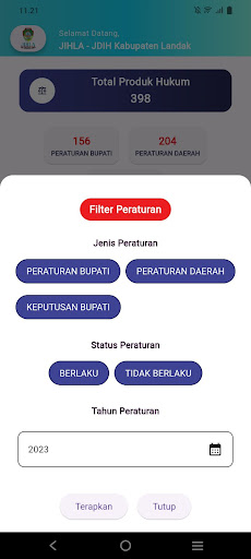 JIHLA - JDIH Kab Landak Screen 2