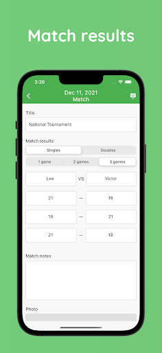 Badminton Schedule Planner Screen 3