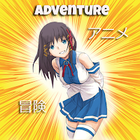 Kawaii world adventure girl from anime