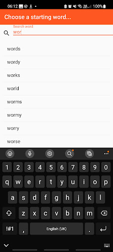 Words to Share Screen 2
