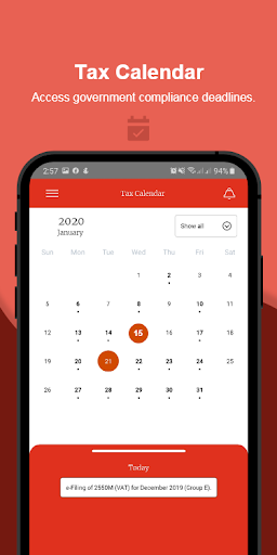 Android application PwC PH Tax Calendar screenshort