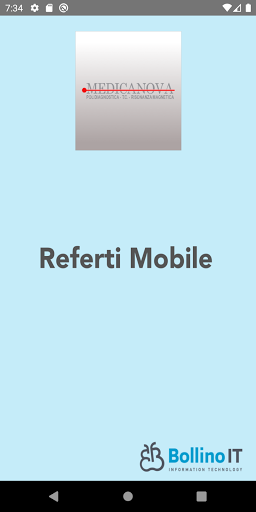Android application Referti Mobile Medicanova screenshort