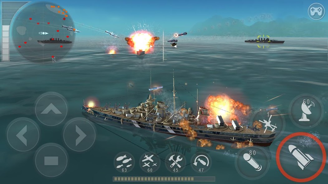 WARSHIP BATTLE:3D World War II 3.8.3 APK + Mod (Unlimited money) untuk android