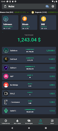 Priceticker Widget for Safemoon