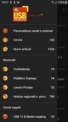 Android application Unione Sindacale di Base - USB screenshort
