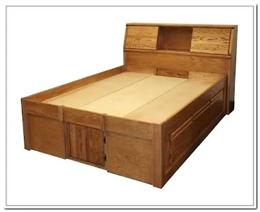 木製の彫刻ベッド