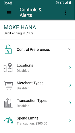 Gather CardControl Screen 3